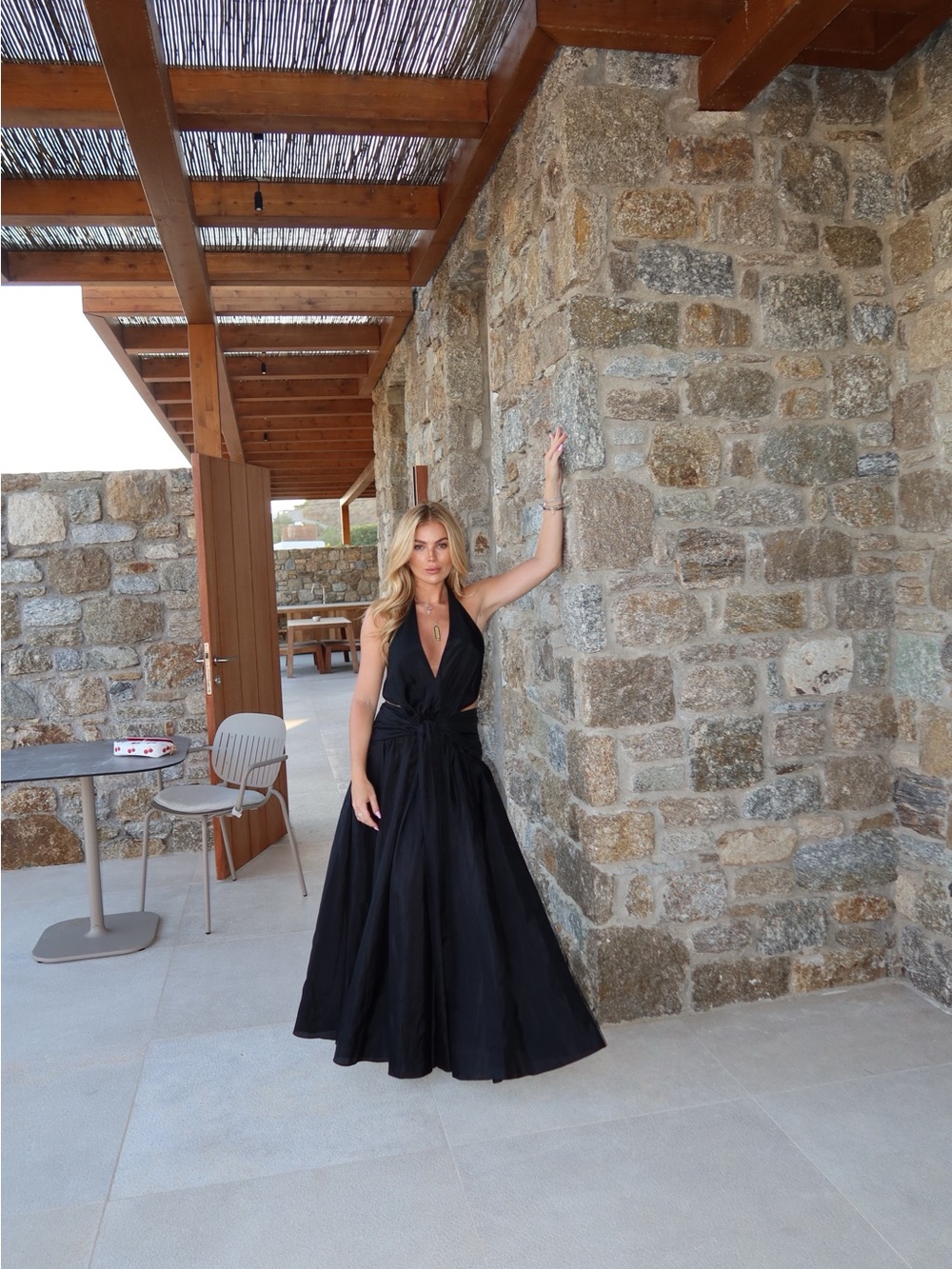 Zimmermann Rhiannon Black Halter Twist-Front Maxi Dress size 1 - Picture 4 of 9